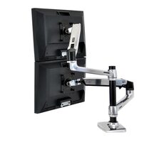 Ergotron LX Dual Stacking Arm strieborná / Stolný držiak s ramenom pre dvoch LCD