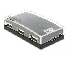DeLock HUB USB 2.0 4-portový externý vr. napájače