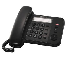 Panasonic KX-TS520FXB - jednolinkový telefón, čierny