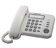 Panasonic KX-TS520FXW - jednolinkový telefón, biely