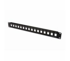DIGITUS Blank Patch Panel, 16 port, netienený, 1U, čierny