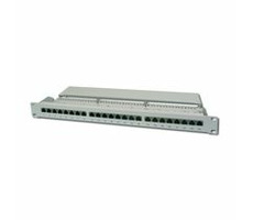 Digitus Patch Panel 19&quot;, CAT6, 8P8C, LSA, 1U, 24 x RJ45, tienený, sivý