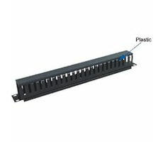 19&quot; vyväzovací panel 1U jednostranná plastová lišta