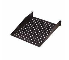 DIGITUS 19" pevná polica 2U, vetraná, čierna 20kg 483x370x88mm