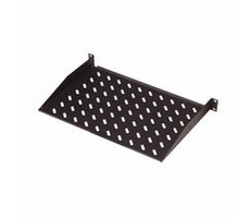 Digitus 19" pevná polica 1U, ventilačné otv., čierna, nosn. 15kg, 400x44mm