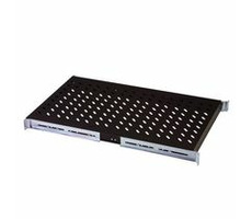 DIGITUS pevná polica, rack hl. 1000mm, čierna 483x720x50, 100 kg