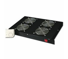 DIGITUS 19&quot; vetracia jednotka 1U, 4 ventilátory, čierna / dopredaj