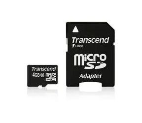 Transcend Micro SDHC 4GB Class 10 + adaptér