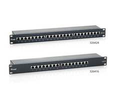 STP Patchpanel, equip, Cat.6, 24-Port - čierny