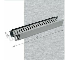 Triton 19" vyvazov. panel 2U jednostranná plast. lišta BK