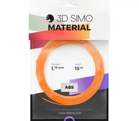 3DSimo Filament ABS II - oranžová &amp; čierna &amp; biela 15m