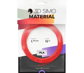 3DSimo Filament PLA II - červená &amp; fialová &amp; zelená 15m