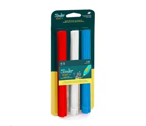 3Doodler náplň ECO-PCL pre 3D pero Štart 75ks - červená/modrá/biela