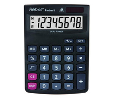 REBELL Panther 8 kalkulačka čierna