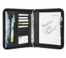 WEDO Spisovka A5 zips kombinácia kože a tkanina