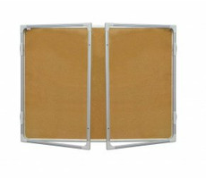 2x3 Vitrina s dvojkrídlovým vertikálnym otváraním 120x180cm / korkové vnútro