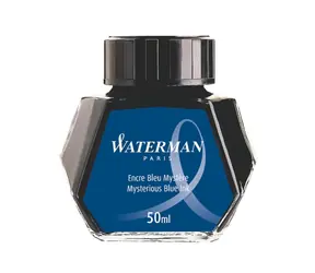 WATERMAN Inks 50ml mysterious modrá / fľaštičkový atrament / do plniacich pier WATERMAN