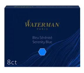 WATERMAN Inks Long Standard modrá 8ks / Atramentové bombičky / do plniacich pier WATERMAN