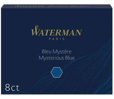WATERMAN Inks Long Standard mysterious modrá 8ks / Atramentové bombičky / do plniacich pier WATERMAN