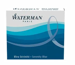 WATERMAN Inks Short International serenity modrá 6ks / Atramentové bombičky / do plniacich pier WATERMAN
