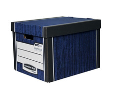 Fellowes Bankers Box Archivačný kontajner Woodgrain modrá (2ks)