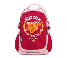 Presco Group Školský batoh s pončom Supergirl - STAY CALM / 46.5x32x17 cm / vhodný od 3. triedy