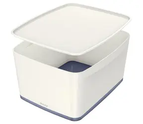 Leitz MyBox WOW Úložný box s vekom veľkosť L bielo-šedá