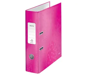 Leitz 180° Wow Polaminovaný pákový zakladač A4 80mm ružová / až 600 listov A4