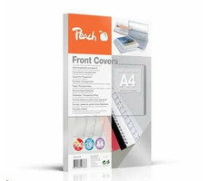 PEACH viazacie predné dosky 0.18mm A4 transparentný plast 100 ks