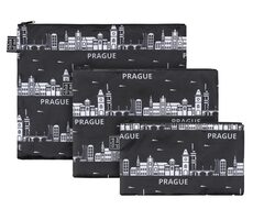 Presco Group Set 3 taštičiek Praha / MINI - 13 x 23 cm / MIDI 20 x 27 cm / MAXI 25 x 32 cm