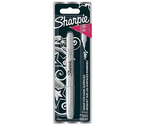 Sharpie Popisovač permanentný F / metalická farba: strieborná