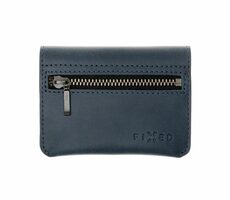 FIXED Tripple Wallet AirTag Kožená peňaženka z pravej hovädzej kože modrá