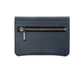 FIXED Tripple Wallet AirTag Kožená peňaženka z pravej hovädzej kože modrá