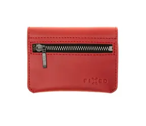 FIXED Tripple Wallet AirTag Kožená peňaženka z pravej hovädzej kože červená
