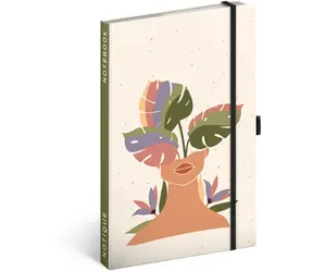 Presco Group Notes Monstera / linajkový / 13 × 21 cm
