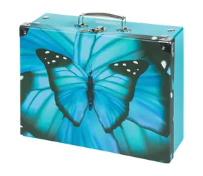 BAAGL Skladací školský kufrík Butterfly s kovaním / 32.5 x 10.5 x 26 cm