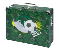 BAAGL Skladací školský kufrík Futbal s kovaním / 32.5 x 10.5 x 26 cm