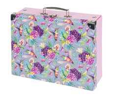 BAAGL Skladací školský kufrík Kolibrík s kovaním / 32.5 x 10.5 x 26 cm