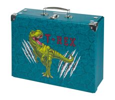 BAAGL Skladací školský kufrík T-REX s kovaním / 32.5 x 10.5 x 26 cm