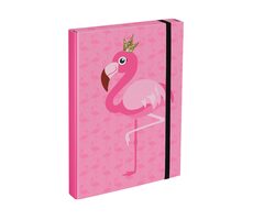 BAAGL Dosky na školské zošity A4 Plameniak / 23x32x3 cm