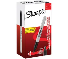 Sharpie Fine Popisovač permanentný 24 kusov Čierna