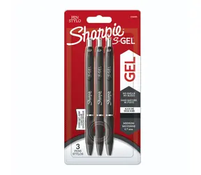 Sharpie S-Gél Gélové pero 0.7mm 3ks Čierne