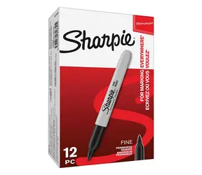 Sharpie Fine Popisovač permanentný 0.9mm 12ks Čierny
