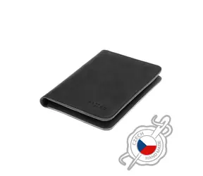 FIXED Passport Kožená peňaženka čierna / pravá hovädzia koža / veľkosť pása