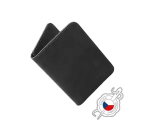 FIXED Wallet XL Kožená peňaženka z pravej hovädzej kože čierna