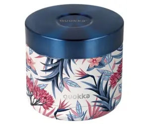 Quokka Whim Food Jar 0.6 l blue garden / Termoska na jedlo / nerez oceľ / dopredaj