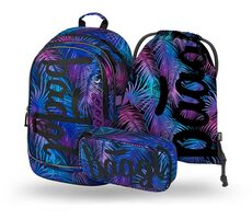 BAAGL SET 3 - Školský set Core Palm / batoh / peračník / sáčok