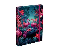 BAAGL Dosky na školské zošity A4 Plameniaky / 23x32x3 cm