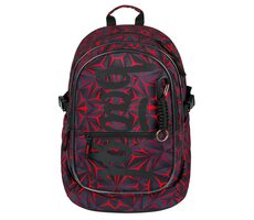 BAAGL Školský batoh Core Red Polygon / 25 l / vhodná od 3. triedy
