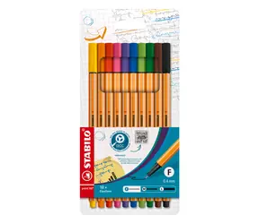 STABILO® point 88 - 10 ks sada - 10 rôznych farieb